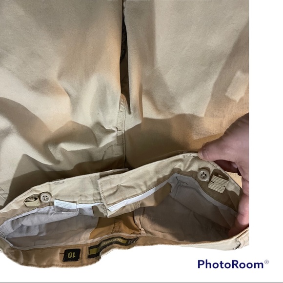 Old Navy Fall 09 Khaki/Tan Plain Front Short 100%Cotton Boy Size 10 - Picture 3 of 11